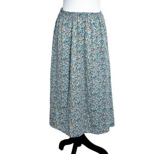 Blair Blue Floral Midi Skirt